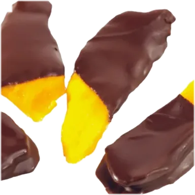 chocolate coated mango