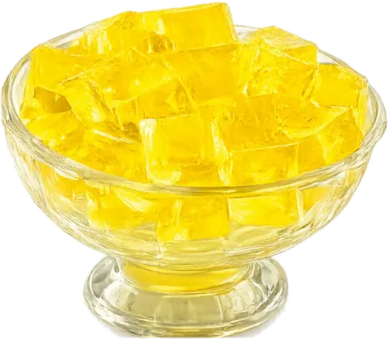 Pineapple jelly cubes