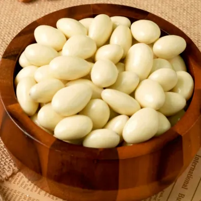 White chocolate coated cashews